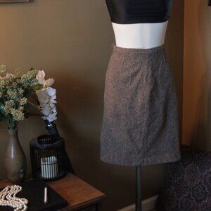 Italian Made Wool Blend Pencil Skirt